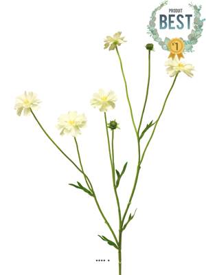 Centaurée artificielle, 3 ramures, H 64 cm Crème - BEST