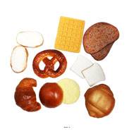 Pains artificiels assortis en lot de 12 en Plastique soufflé