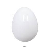 Oeufs blancs artificiels en Plastique x10 soufflé H 65 mm D 45 mm