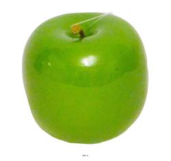 Pomme artificielle Verte brillante D9cm Superbe en dcoration