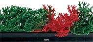 Separateur barrette Feuille PE Cyprs Vert-Rouge H7cmL75cm socleH3,5cm