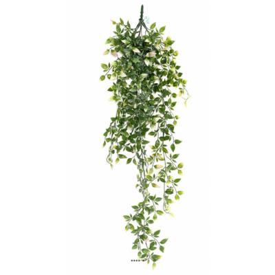 Chute de tradescantia artificiel H 85 cm Vert/Rose