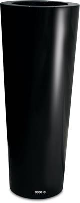 Bac fibres de verre robuste et revêtement gelcoat qualité marine Ø 48 cm H 91 cm Ext. colonne noir glossy