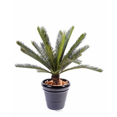 Palmier Artificiel Cycas en pot  H 90 cm Vert