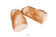 Demi baguette de pain artificiel X 2 en Plastique souffl L 180x90 mm
