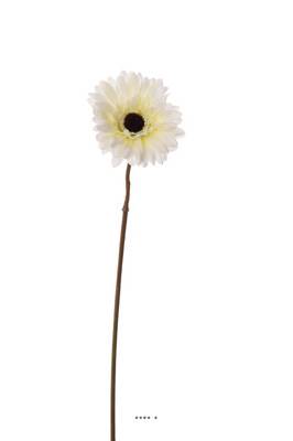 Gerbera artificiel H 36 cm D 8 cm superbe Crème