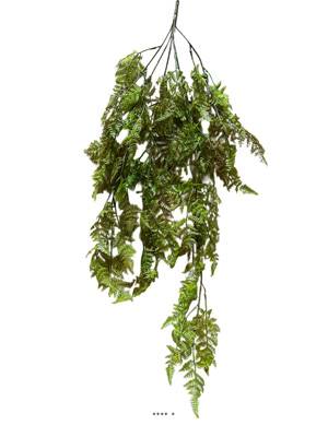 Chute de Fougère de Boston Verte en Plastique artificielle H 90 cm D 20 cm 5 ramures