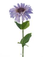Fleur Zinnia artificielle H 58 cm tête D 12 cm Ultra-réaliste Lavande