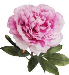 Pivoine artificielle H 63 cm très belle tête - Lavande