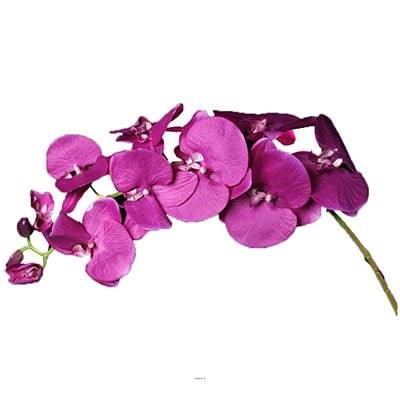 Orchidée Lisa factice Rose intense H98cm 8 fleurons 4 boutons qualité