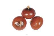 Oignon brun artificiel en lot de 3 en Plastique soufflé H 75x60 mm