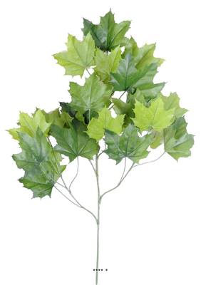 Branche de platane artificielle verte, 23 feuilles, H 78 cm, D 58 cm