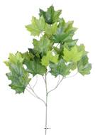 Branche de platane artificielle verte, 23 feuilles, H 78 cm, D 58 cm