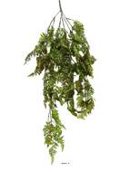 Chute de Fougère de Boston Verte en Plastique artificielle H 90 cm D 20 cm 5 ramures