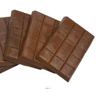 Tablette de chocolat au lait artificiel  X5  H 95x65 mm en Plastique soufflé