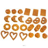 Viennoiseries petites factice assorties lot de 24 en Plastique soufflé