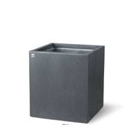 Bac fibres de verre et composite 40 x 40 cm H 44 cm Ext. cube gris anthracite