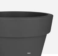 Bac Pure Round D 39cm H 35,7cm Gris anthracite