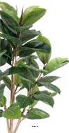 Ficus Robusta Artificiel tronc PE en pot beau et rare H90cm D65cm Vert