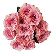 Bouquet de 11 roses artificielles parfumées Saint Valentin "Tendresse" H 75 cm