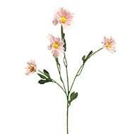 Marguerite artificielle en tige H 60 cm 4 têtes Rose