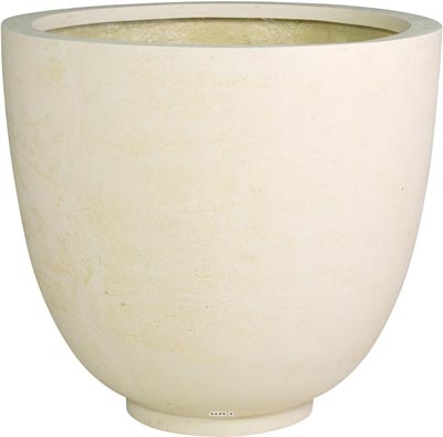 Bac en Polystone Landi Ext. Egg D 70 x H 60 cm crème
