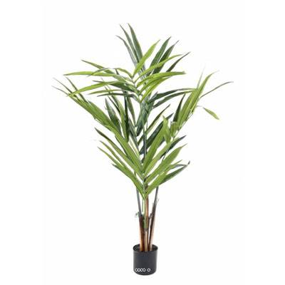Palmier Kentia artificiel en pot tronc semi-naturel H 120 cm 6 palmes