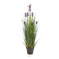 Lavande artificielle H 60 cm 470 brins 8 fleurs et herbes graminees