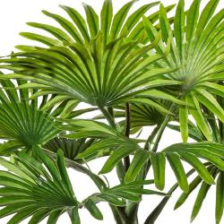 Palmier Bouteille artificiel H 45 cm 9 palmes en pot