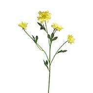 Marguerite artificielle en tige H 60 cm 4 têtes Jaune
