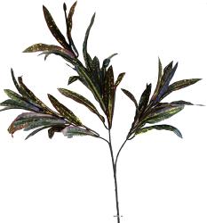 Croton artificiel branche H65cm 3 ttes 45 feuilles en tissu Automne