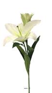 Lys commun artificiel, 2 fleurs, H 74 cm Crème - BEST