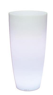 Bac lumineux Lighty Ext. Colonne ronde D 43 x H 90 cm Blanc