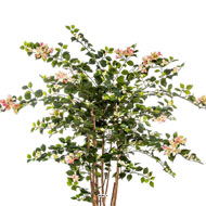 Bougainvillier artificiel tronc bois H 150 cm D 70 cm Creme Rose 