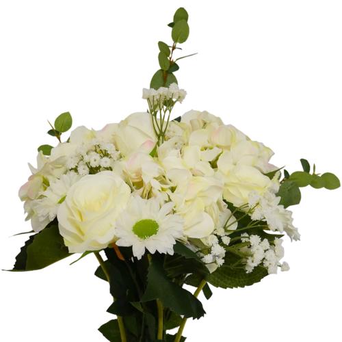 Bouquet artificiel création fleuriste H 70 cm douceur aérienne