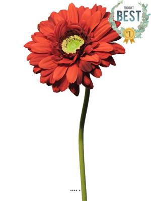 Gerbera artificiel, H 48 cm Rouge - BEST