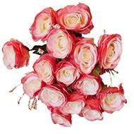 Bouquet de 15 roses artificielles parfumes Saint Valentin "Sentiment" H 70 cm