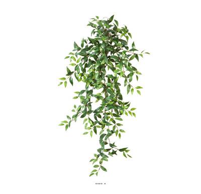 Chute de Tradescantia feuillage artificiel Vert en piquet 105 cm Vert